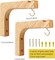 Wooden Plant Hangers – 2-Pack Heavy-Duty 8-Inch Hanging Wall Hooks for Indoor & Outdoor Use, Perfect for Flower Pots, Wind Chimes, and Bird Feeders